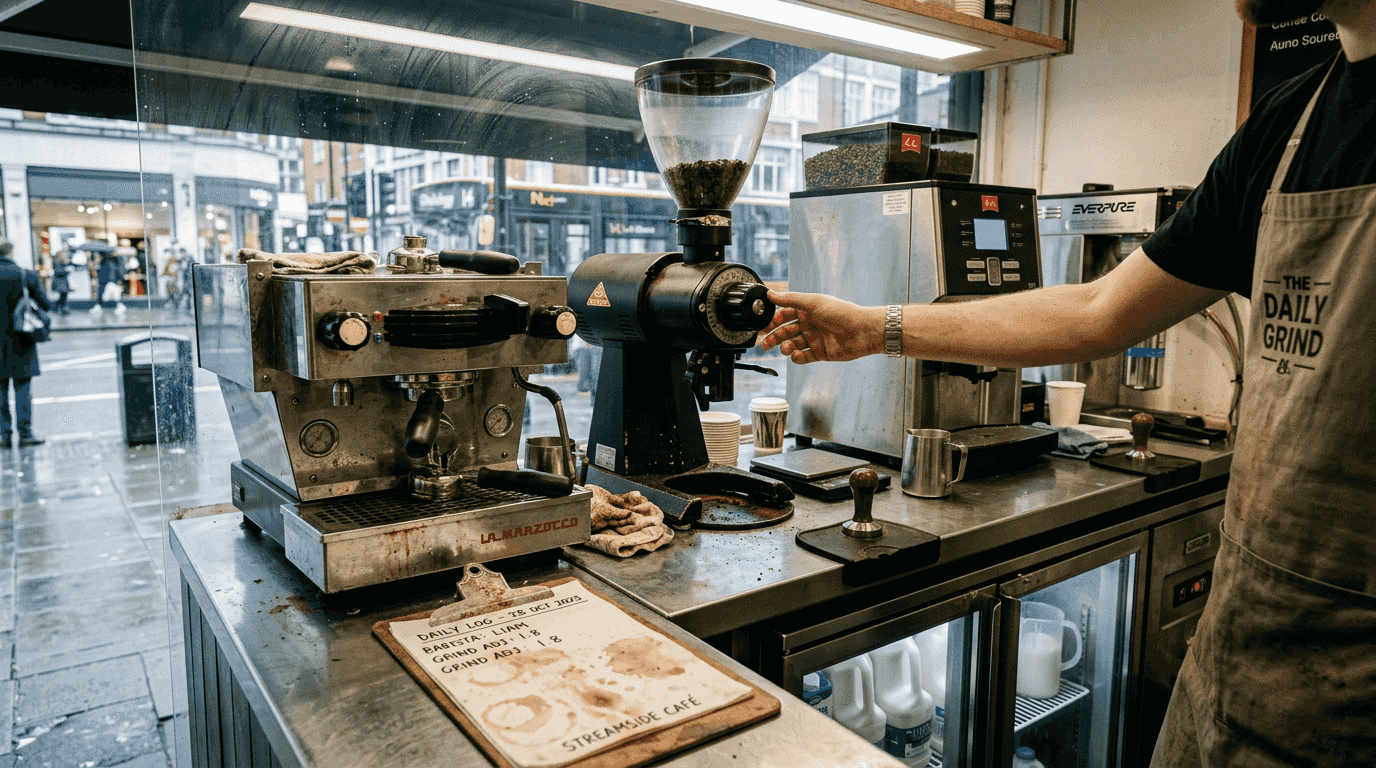 Lineup of coffee equipment for hospitality