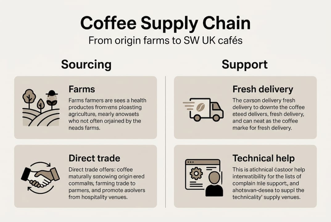 Infographic showing key coffee supply chain steps