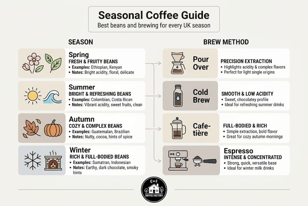 Infographic shows seasonal brew methods