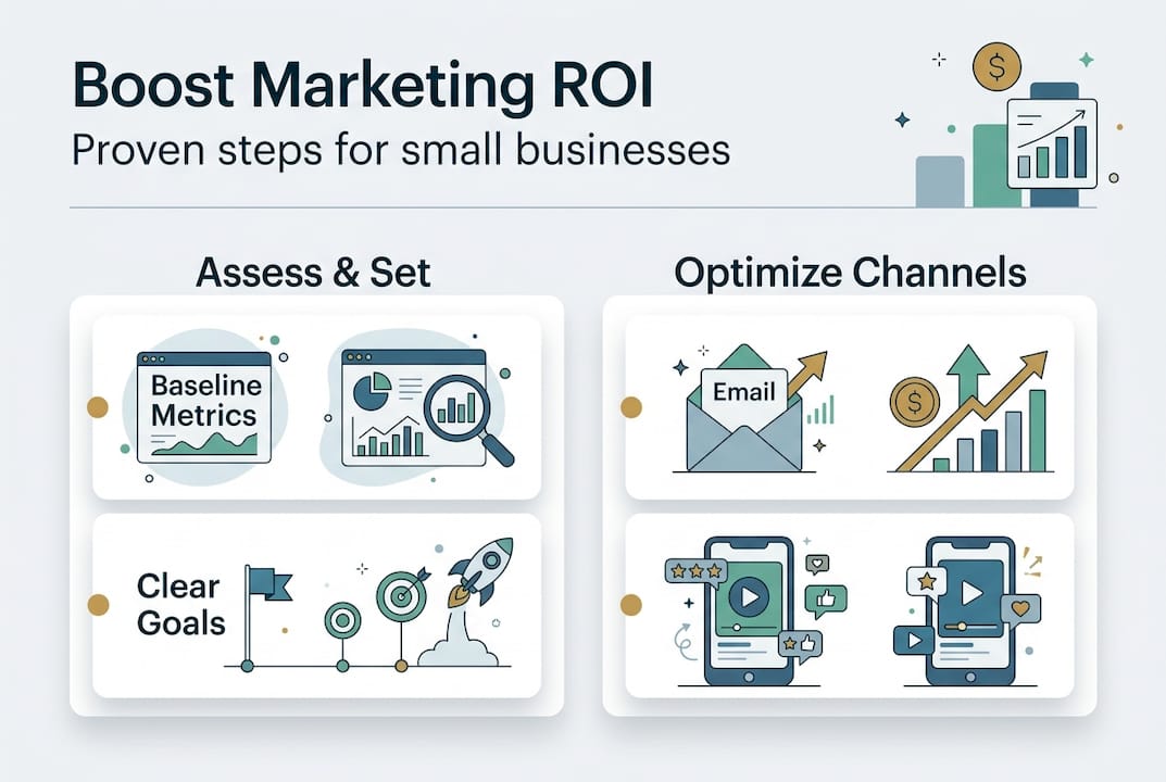 Infographic shows steps to improve marketing ROI