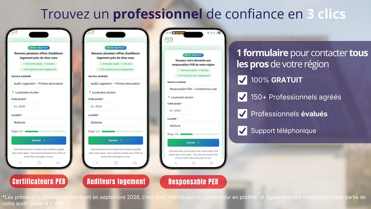 PEB Connect - Comparez les devis de professionnels PEB agréés