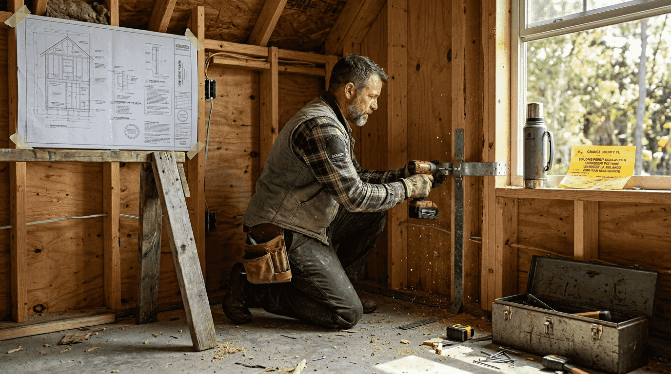 Builder installs hurricane reinforcement in tiny home