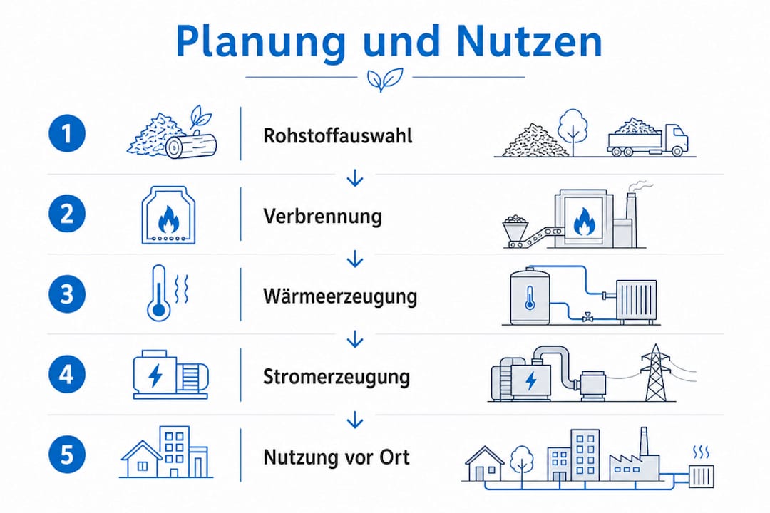 Grafik: Wie funktionieren Biomasse-Heizkraftwerke und welche Vorteile bieten sie?