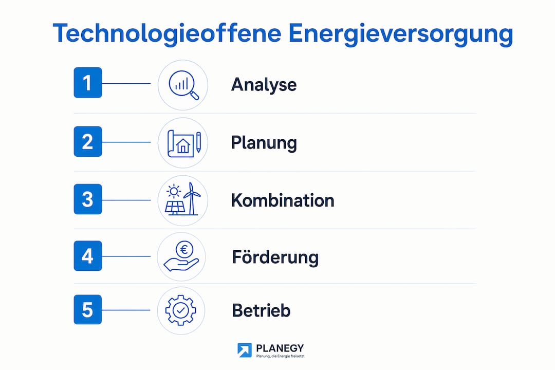 Die Infografik veranschaulicht, wie nachhaltige Energie gewonnen und genutzt wird.