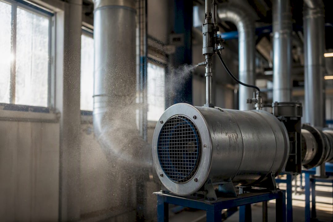 Nahaufnahme des Lüftungs- und Inertgas-Spülsystems