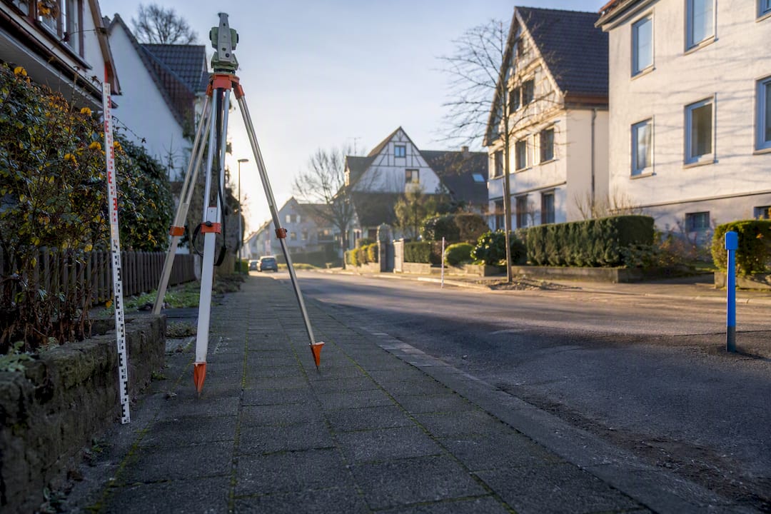 Vermessung einer geplanten Nahwärmetrasse