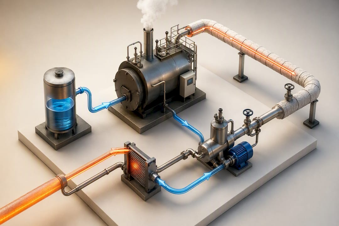 Darstellung eines integrierten Dampfversorgungssystems