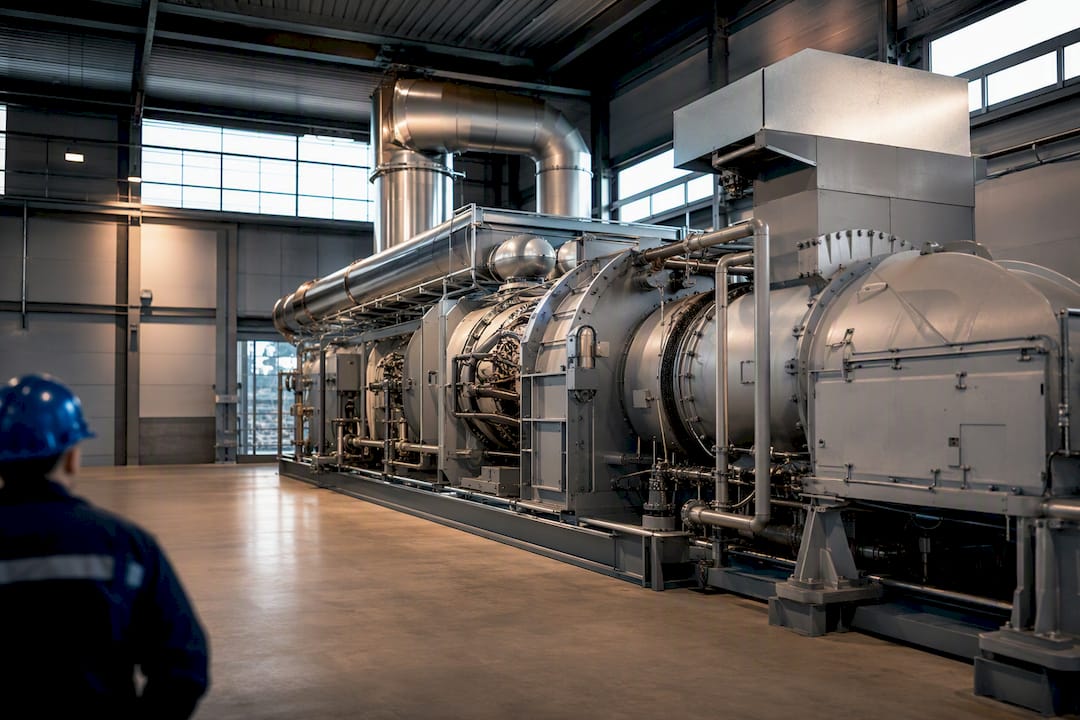 Gasturbinenanlage in einem industriellen Energiezentrum
