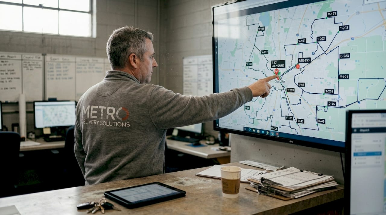 Fleet manager monitors cyber threats on digital map