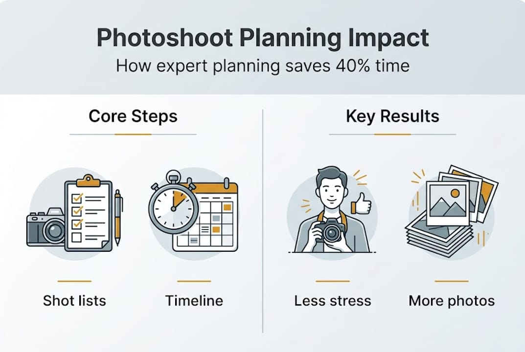 Infographic on planning steps and savings