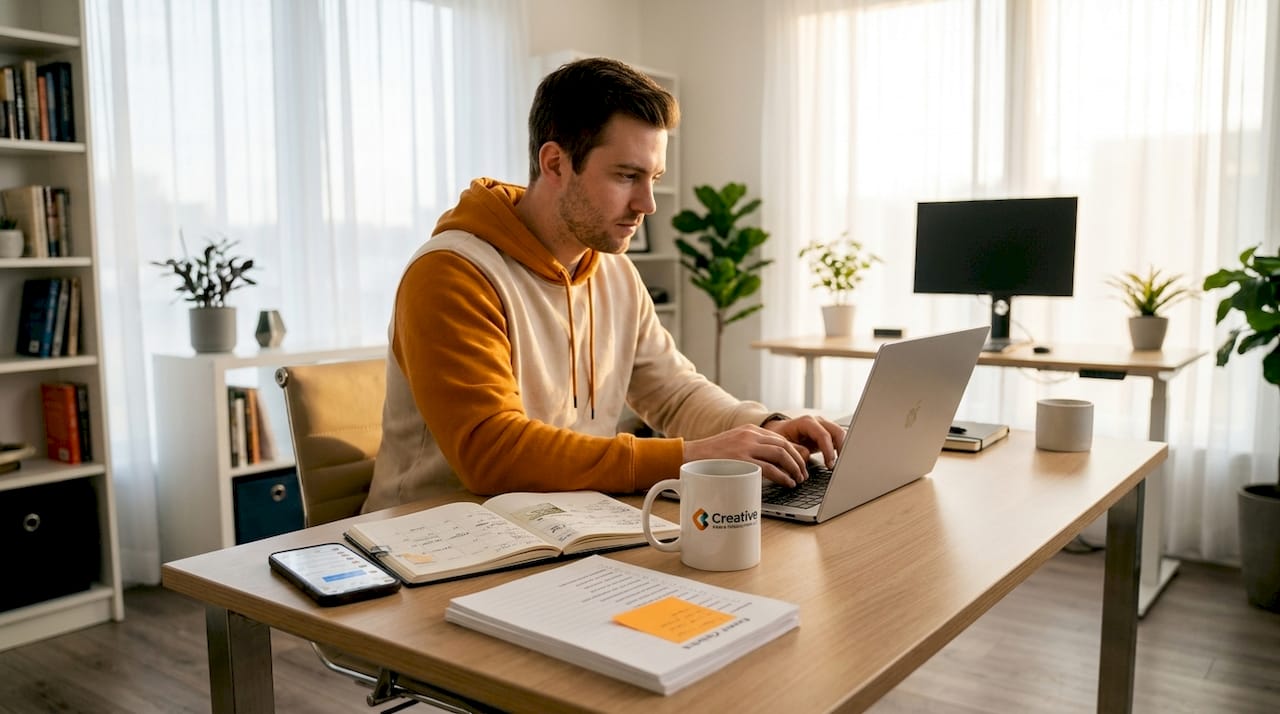 Planner manages event chat on laptop
