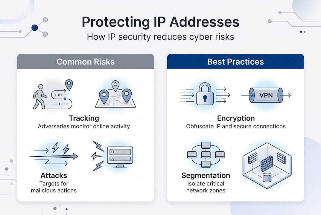 Infographic about IP security risks and protection