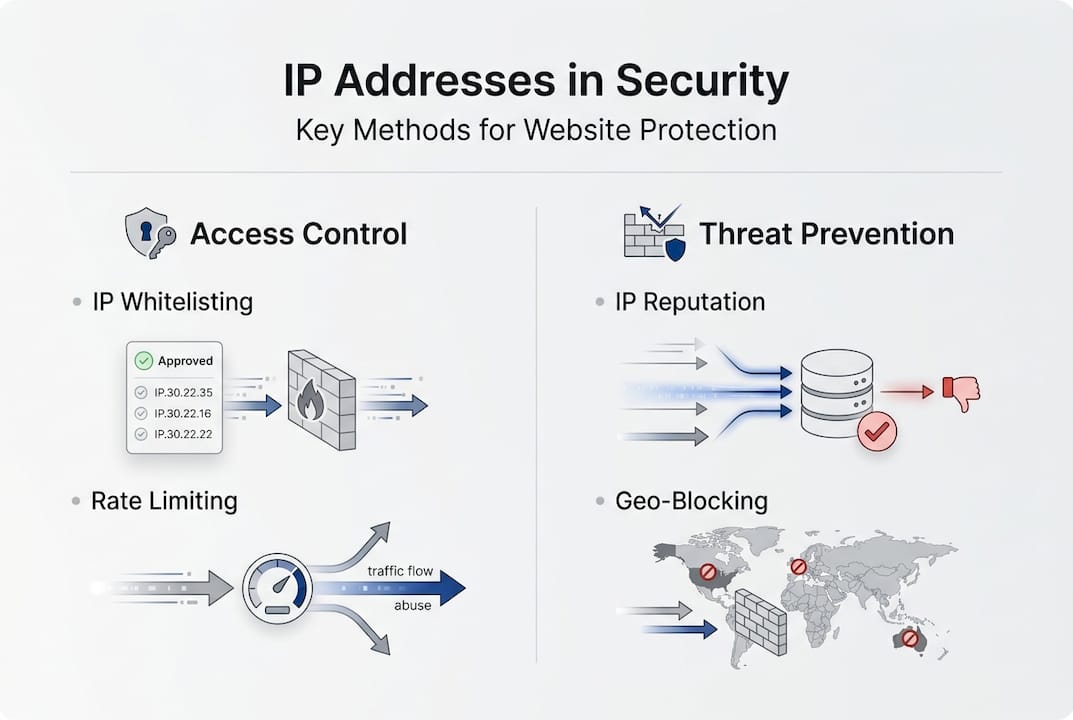 Infographic summarizing IP security strategies