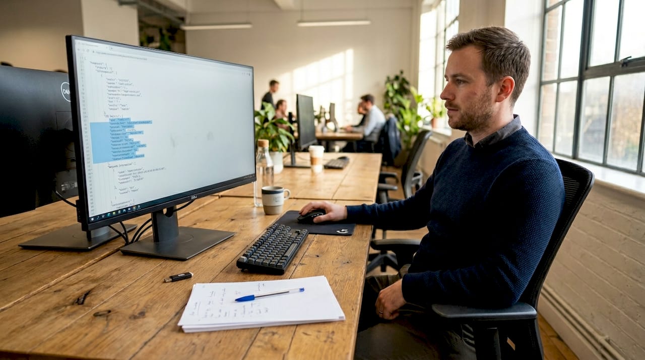 Man reviewing RDAP ISP lookup results