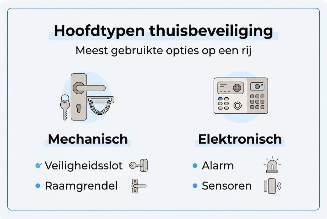 Infographic: een helder overzicht van de belangrijkste soorten thuisbeveiliging