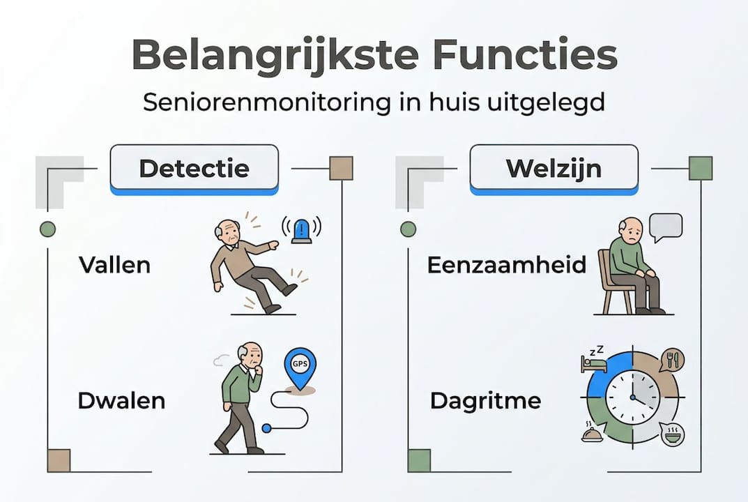 Overzicht van handige functies voor monitoring van ouderen