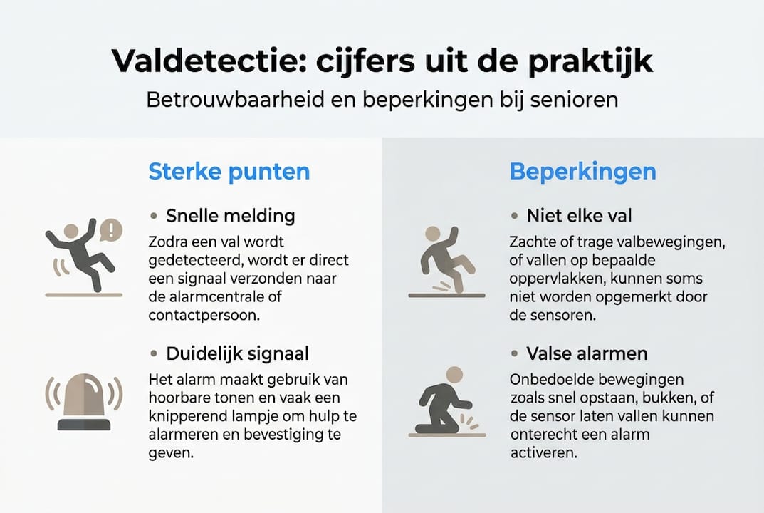 Infographic: plus- en minpunten van valdetectie