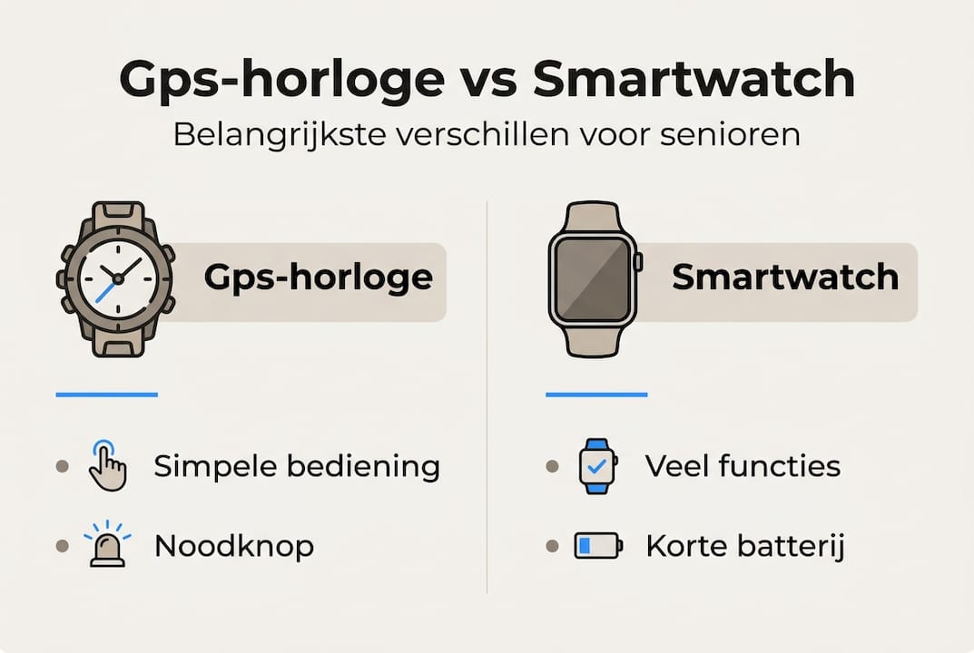 Overzicht: de belangrijkste verschillen tussen een gps-horloge en een smartwatch