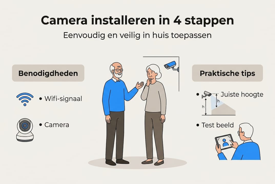 Infographic: in vier stappen je huis beveiligen met een camera