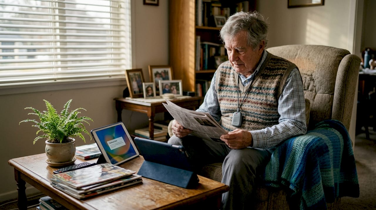 Senior with GPS device receives geofence alert