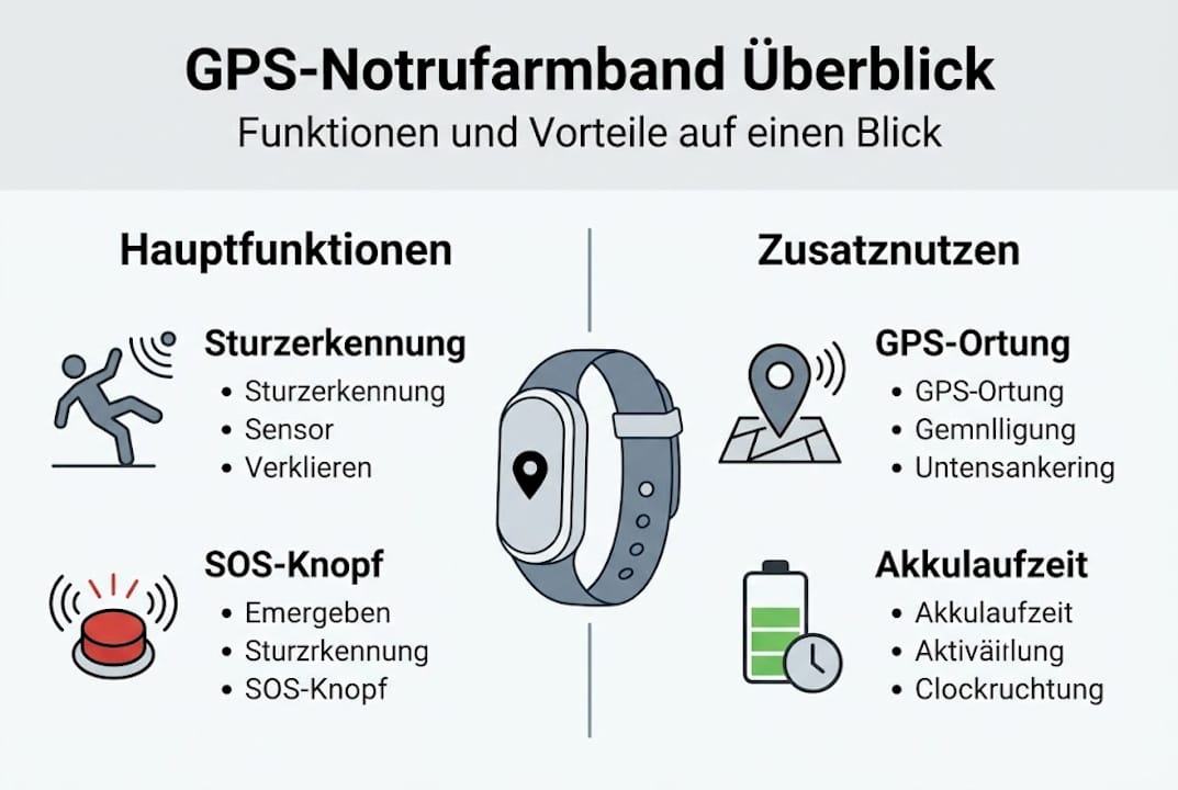 Übersicht: Die wichtigsten Funktionen moderner GPS-Notrufarmbänder
