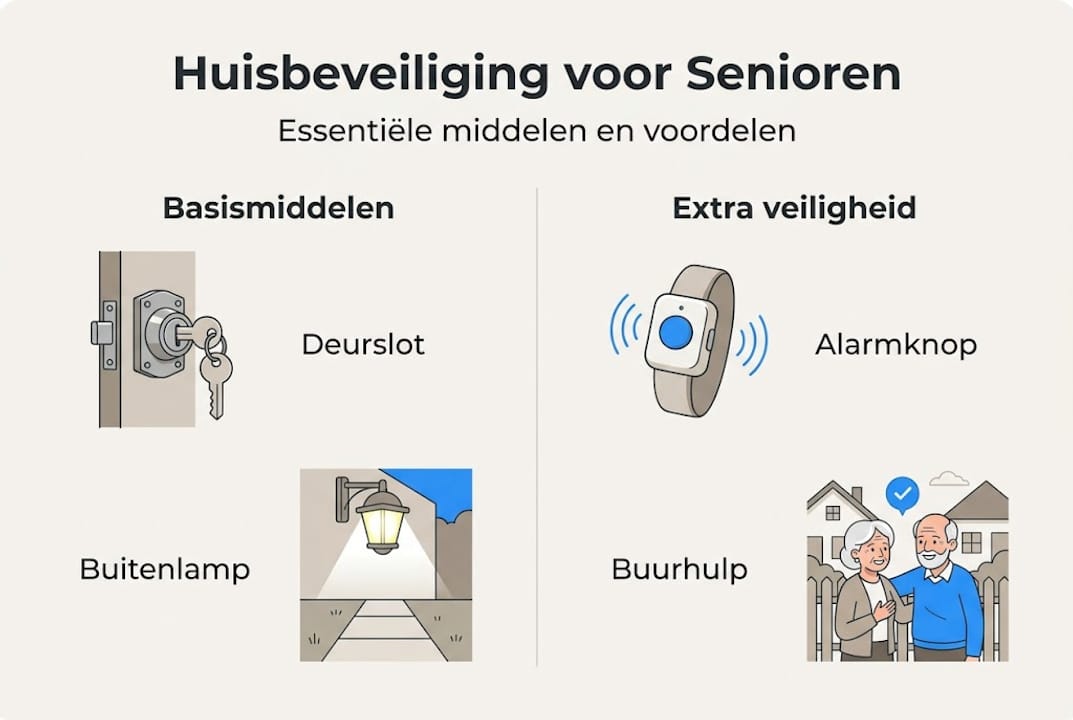 Infographic: Basis- en extra beveiligingstips voor senioren thuis