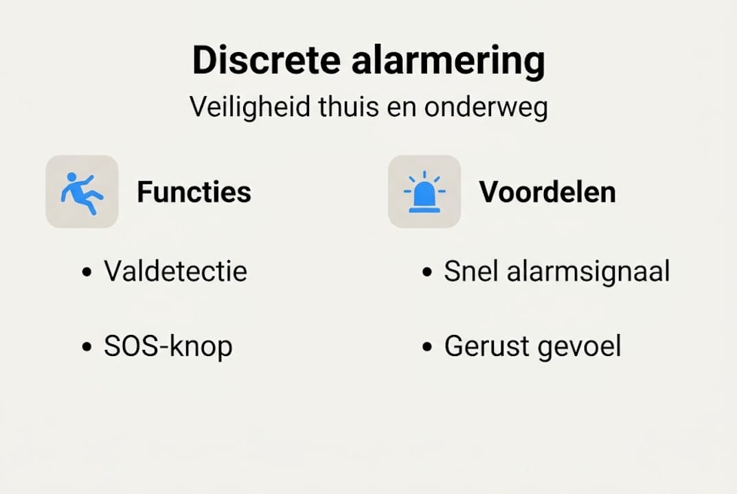 Infographic: discrete alarmering – handige functies en slimme voordelen