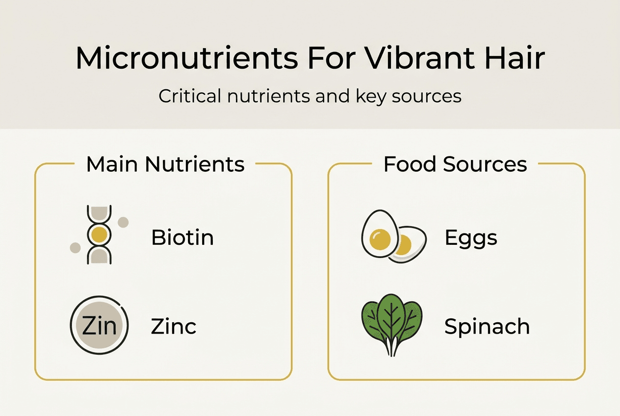 Infographic detailing micronutrients and food sources