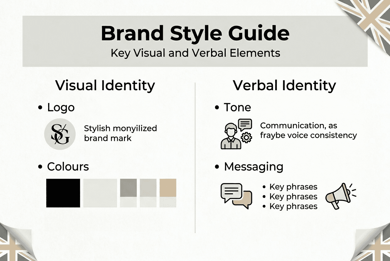 Infographic of brand guide core components