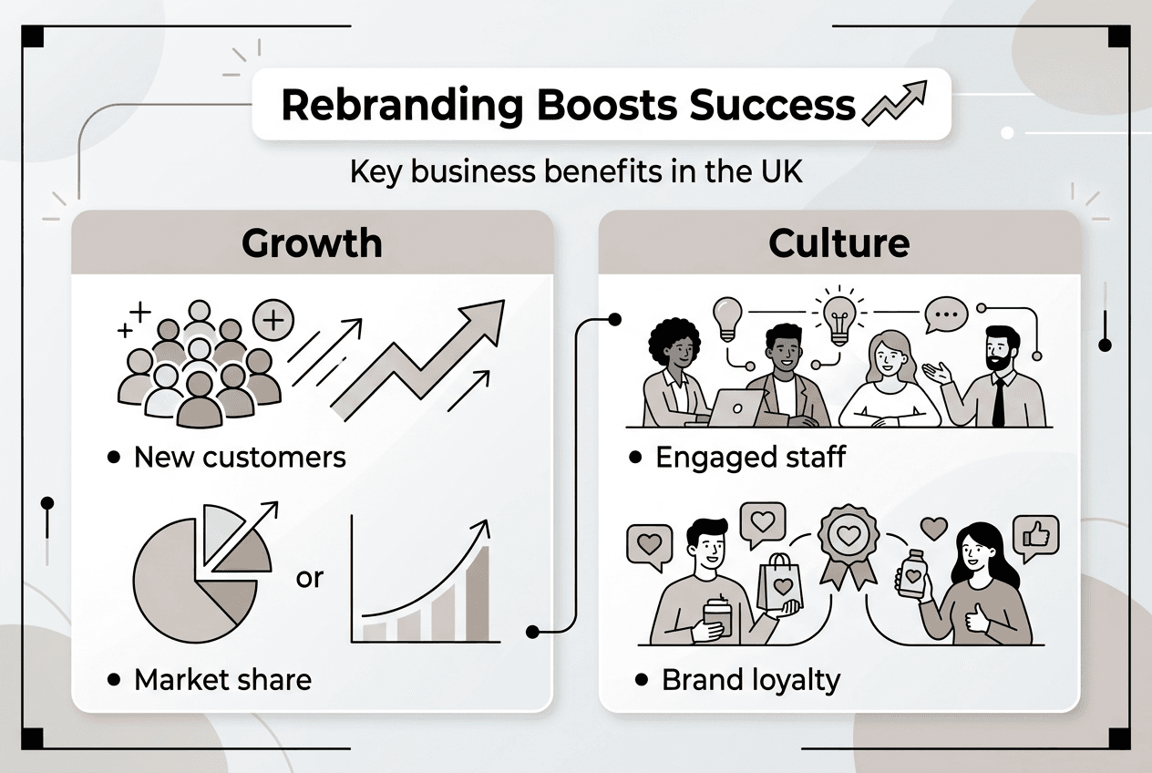 Infographic of UK rebranding business benefits