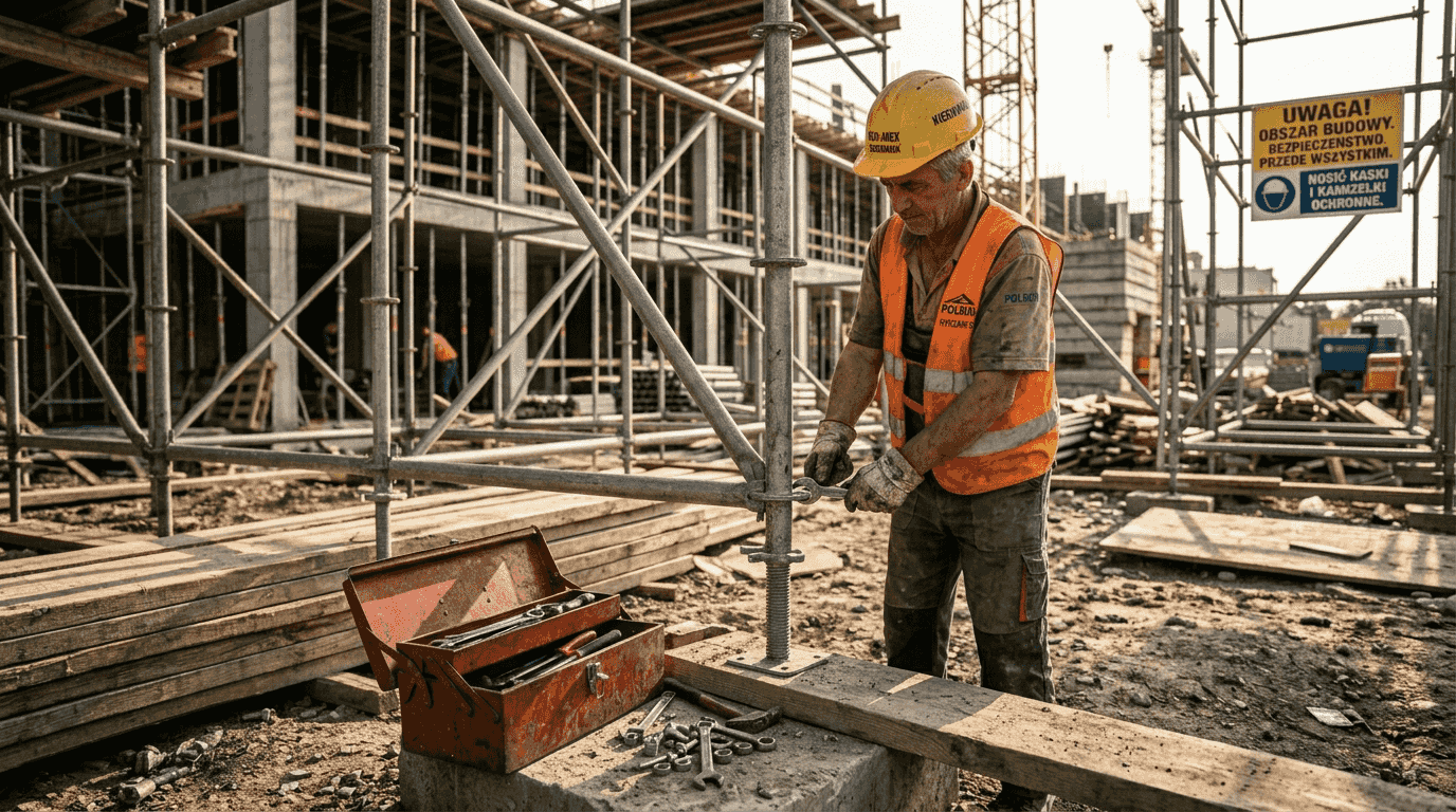 Typowe akcesoria do rusztowań: klucz do bezpieczeństwa