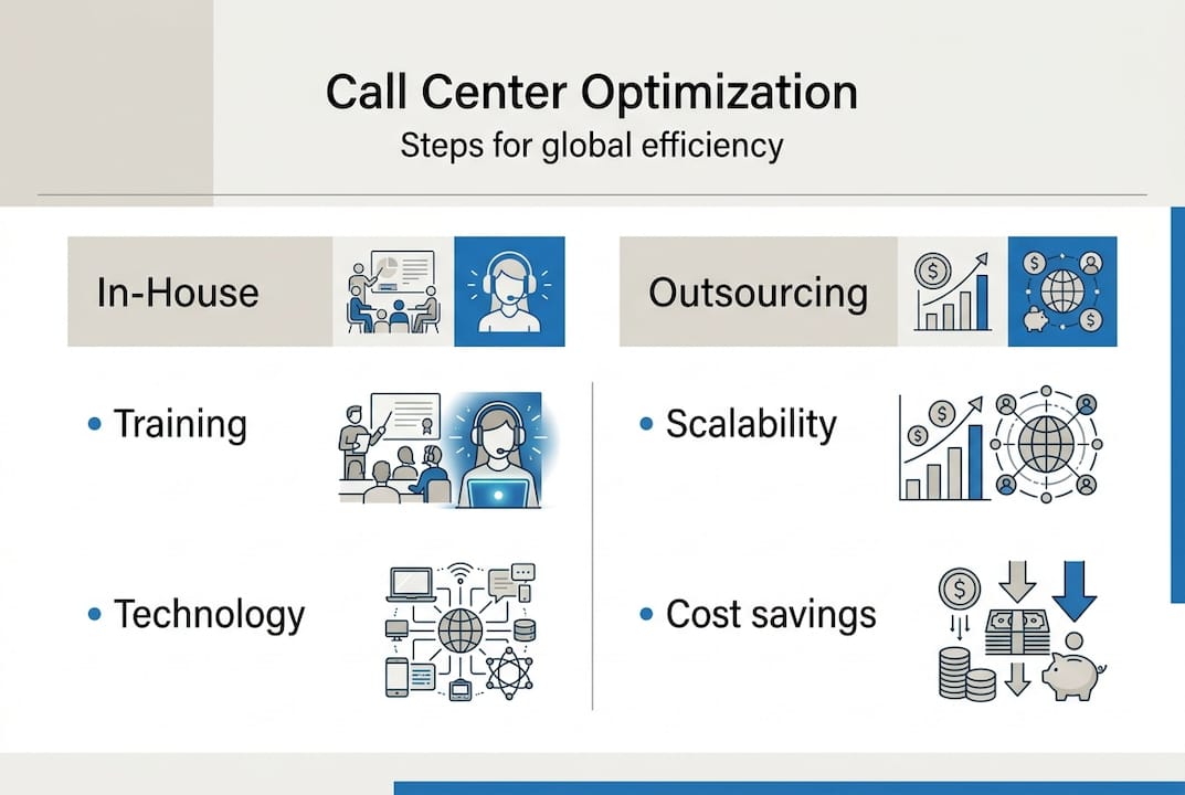 Infographic call center optimization steps