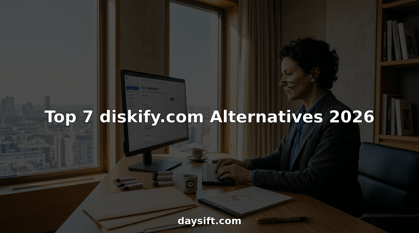 Professional using disk search tool in sunny office