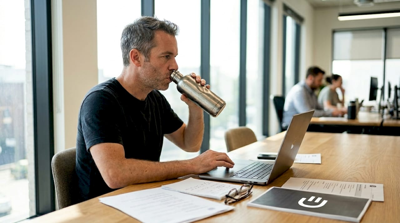 Man closing unused tabs in workspace