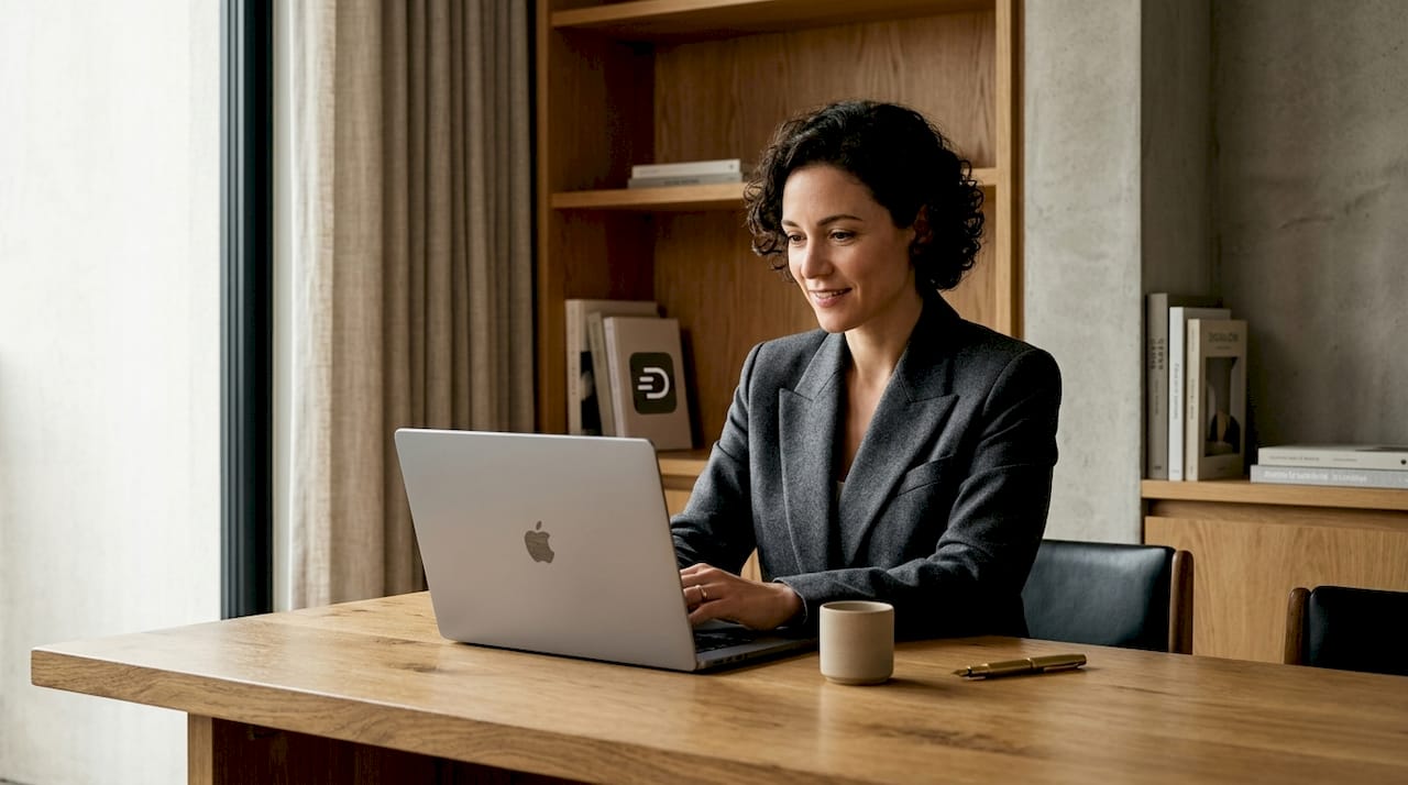 Man using minimalist browser tab workflow