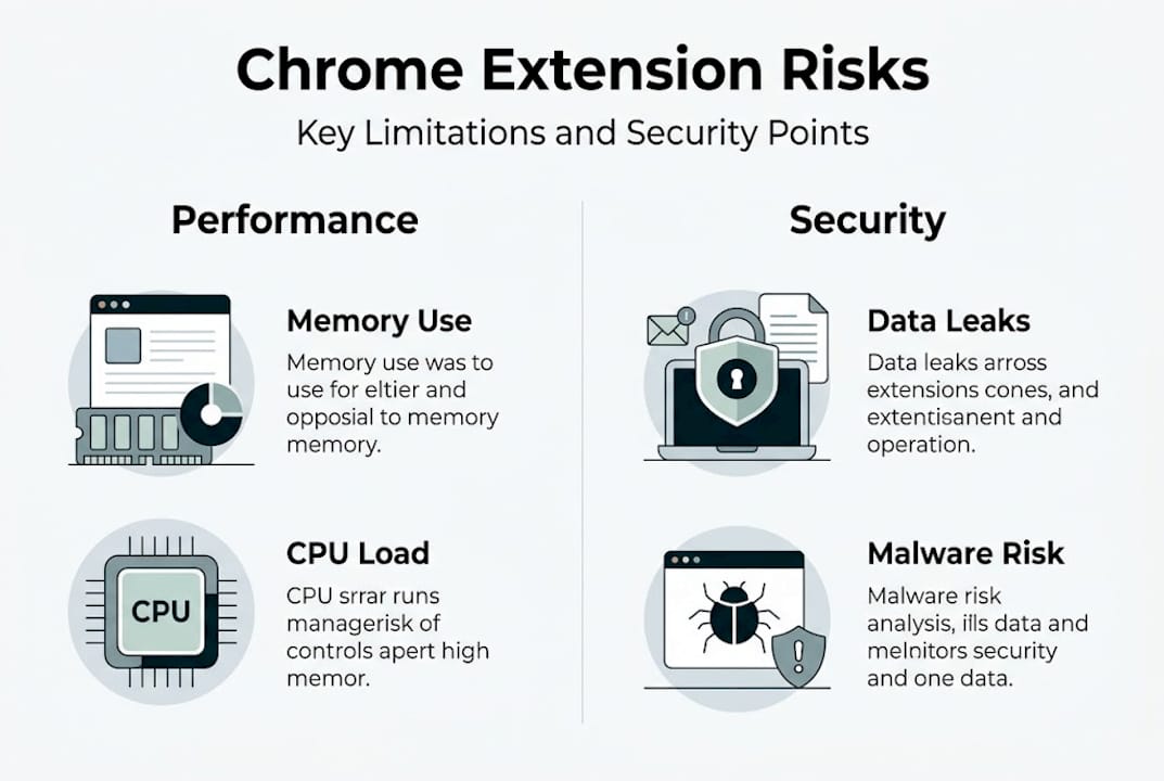 Infographic on Chrome extension risks and security