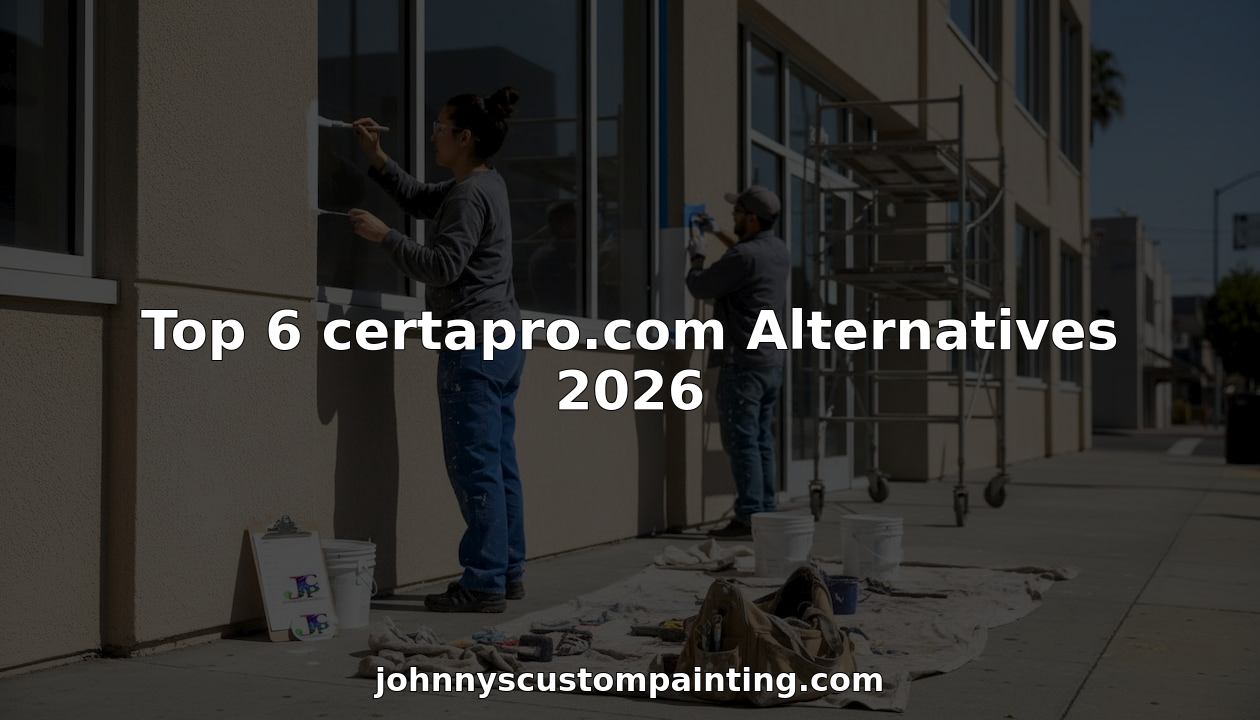 Painters working on Los Angeles office exterior