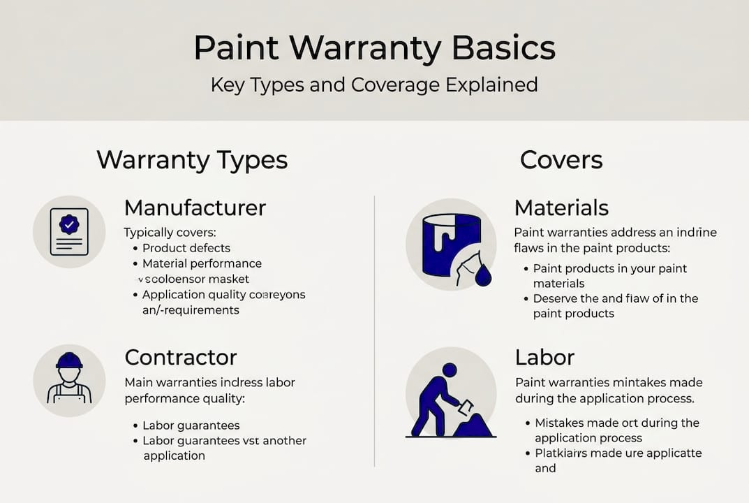Infographic shows paint warranty types and coverage