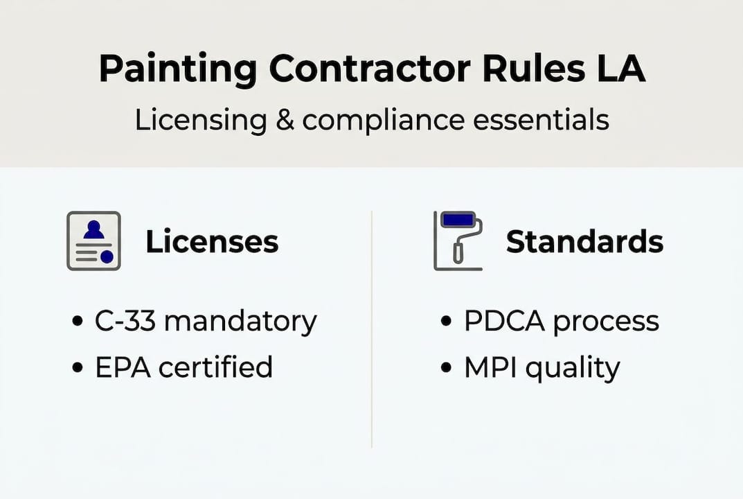 Infographic about LA painting contractor licensing
