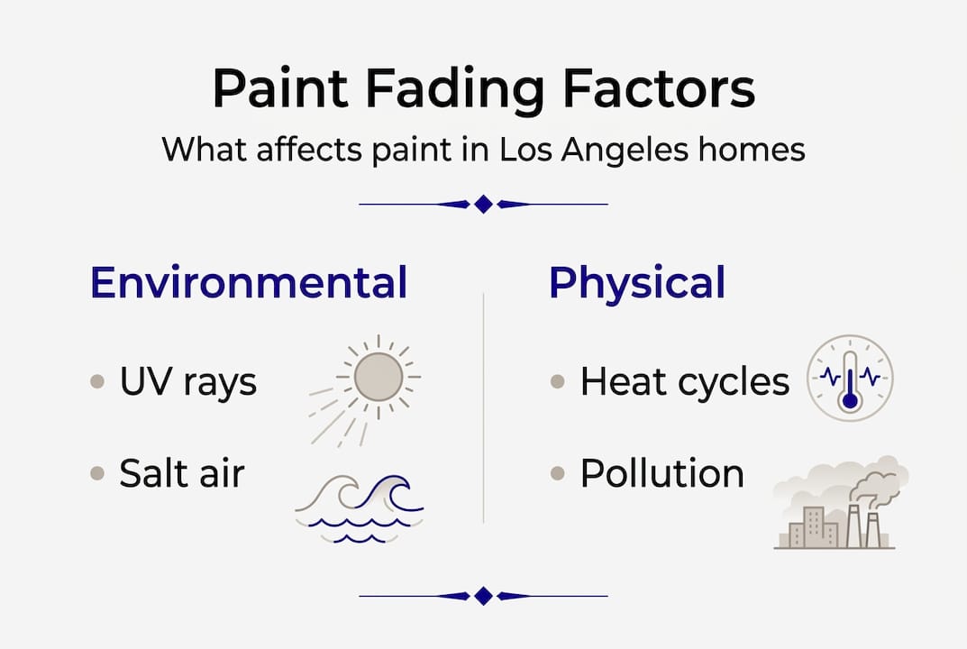 Infographic showing paint fading factors in LA