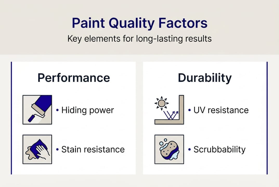Infographic summarizing paint quality factors