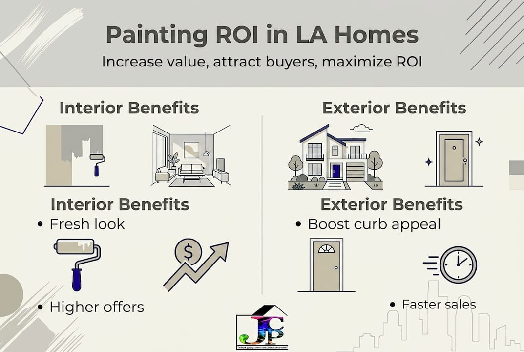 Infographic painting ROI LA property value