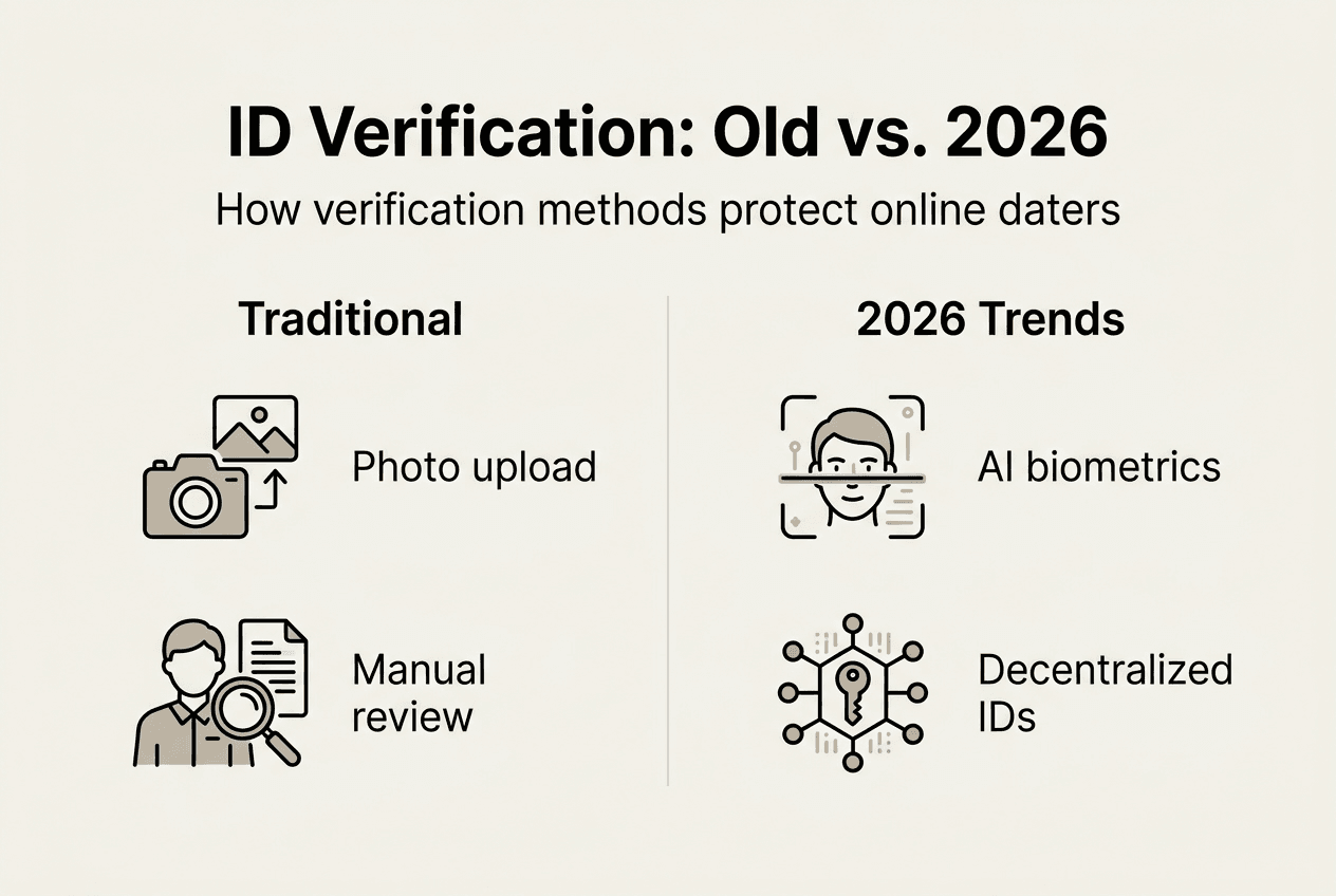 Identity verification trends — comparing old vs new identity check methods for online dating safety 2026