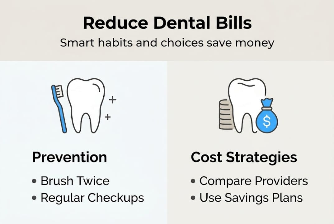 Infographic smart dental savings habits and tips