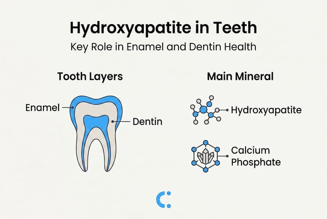 Infographic: hydroxyapatite role in tooth structure