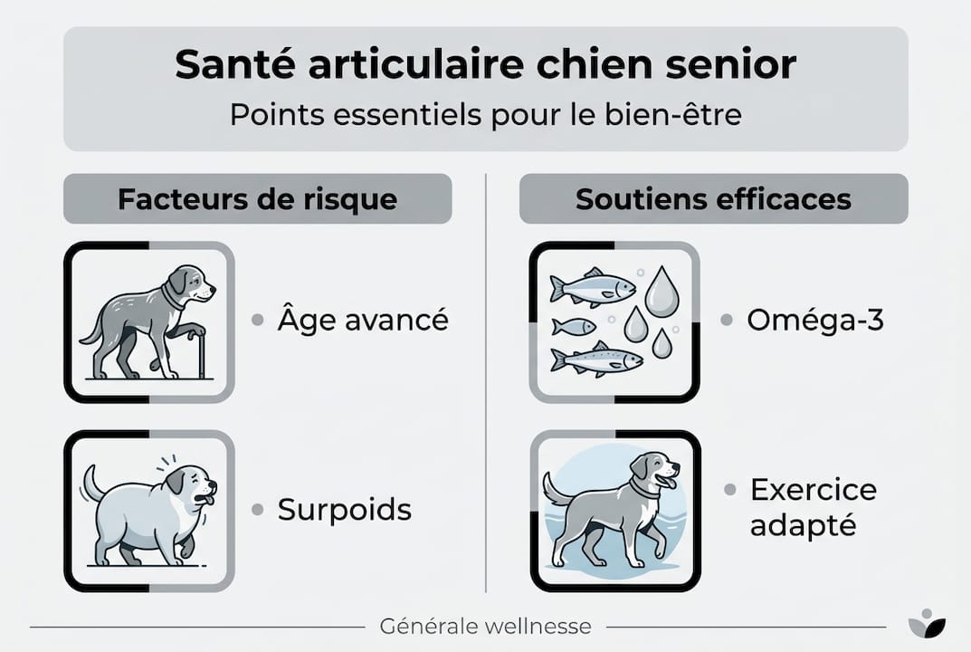 Infographie : comment préserver la santé des articulations chez les chiens âgés