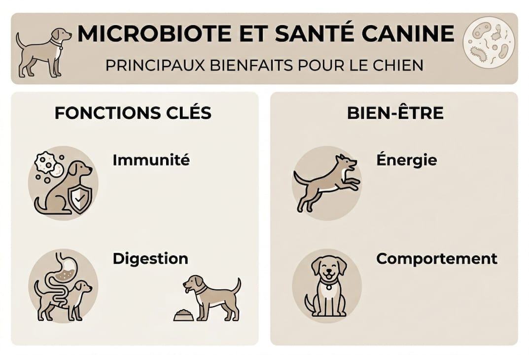 L’essentiel à savoir sur le microbiote du chien : les points clés en un coup d’œil
