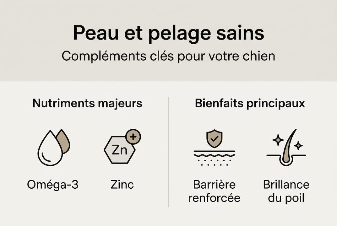 Infographie : les essentiels pour une peau saine et un pelage éclatant chez le chien