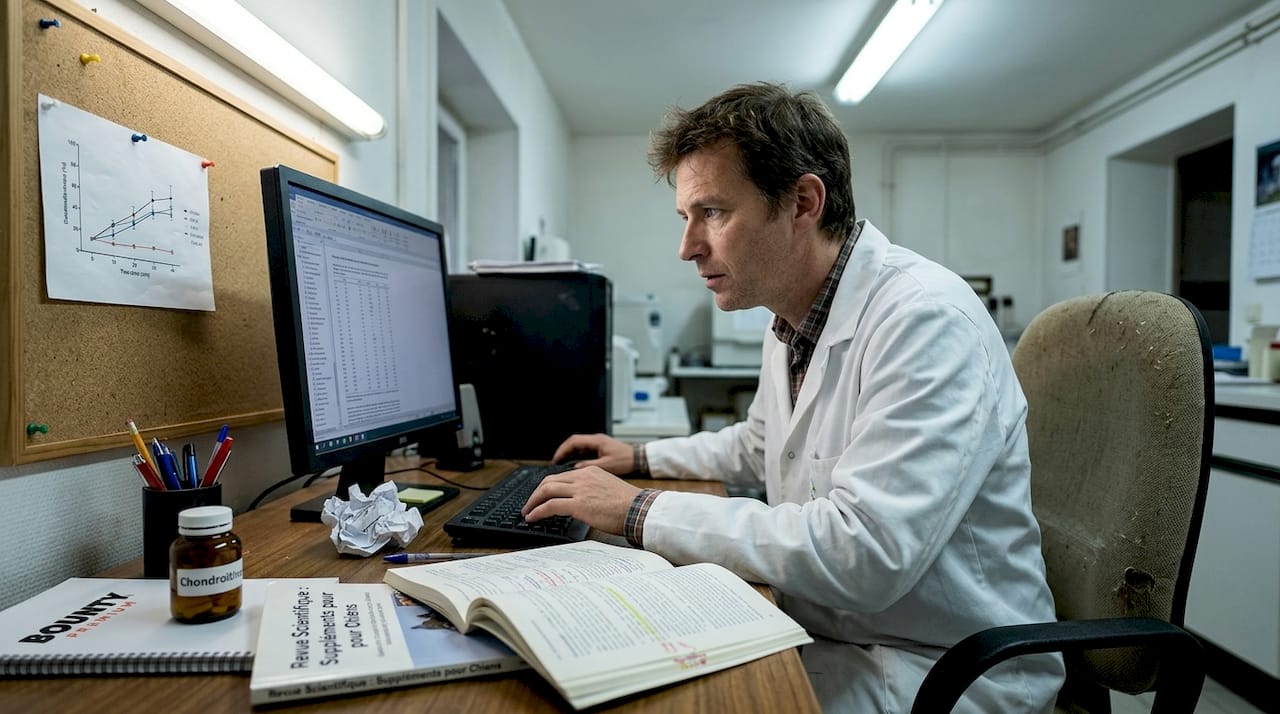 Un chercheur spécialisé dans l’étude de la chondroïtine chez le chien analyse les différentes recherches menées sur le sujet.