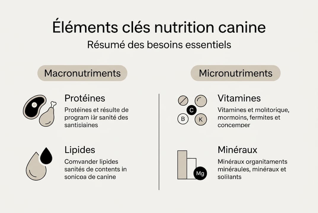 Tout ce qu’il faut savoir sur les besoins nutritionnels de votre chien : découvrez notre infographie pour bien nourrir votre compagnon à quatre pattes.